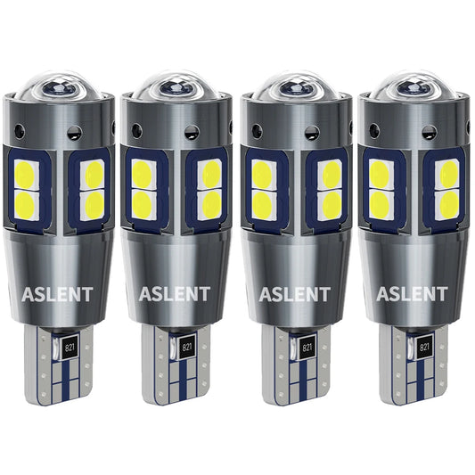 2/4PCS High Quality T10 W5W 168 192 Led Tail Light 3030 10smd 12V Auto Lamp CANBUS NO Error Car Marker Parking Bulb 6000K ASLENT