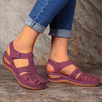 Summer Shoes Sandals Women Elegant Sandals Ladies Retro Women Shoe Wedge Walking Shoes Comfortable Female Sandal Women Footwear