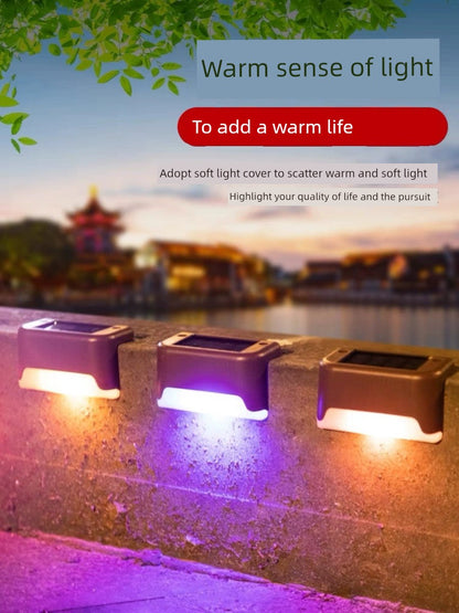 Solar Step Light Outdoor Courtyard Street Lamp Sensor For Home Garden Layout Balcony Decoration Stair Wall Wall Lamp