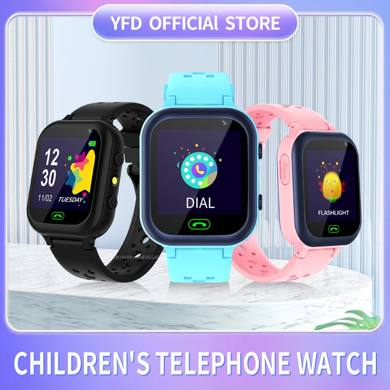 Kids Smart Watch Sim Card Voice Call Phone Smartwatch For Children SOS Photo Waterproof Camera LBS Location Gift For Boys Girls