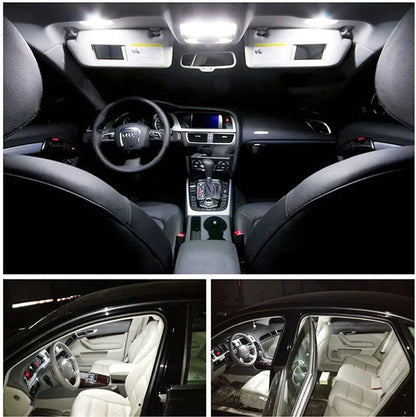 2/6/10 PCS T10 W5W LED Bulb Canbus 12V 5630 6SMD 7000K Super Bright White Car Interior Dome Door Trunk Wedge Side Signal Lights