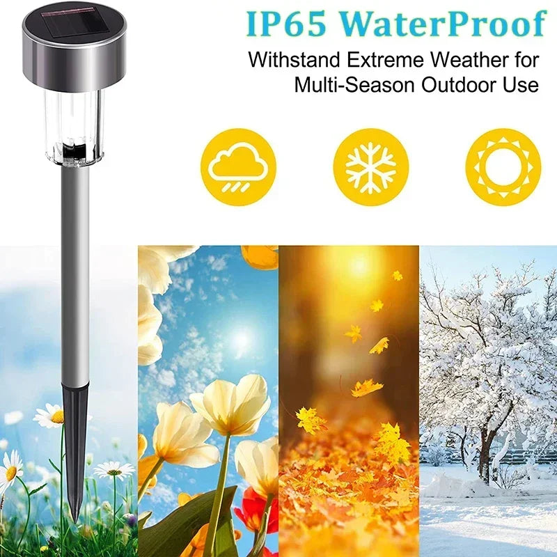 Solar Outdoor Lights Garden Lamp Solar Powered Waterproof Landscape Path Outdoor for Yard Backyard Lawn Patio Decorative