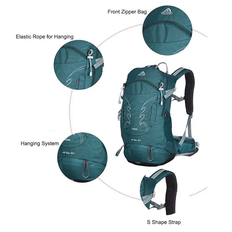 30L Outdoor Hiking Backpack for Men Sports Climbing Bag Mochila Camping Mountaineering Bag Travel Trekking Motorcycle Rucksack