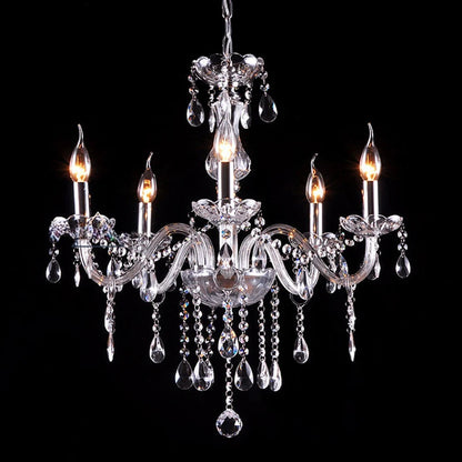 Transparent Crystal Chandeliers Multi 6/8/10 Arms Optional Lustres De Cristal Chandelier LED without Shade Wall Lamp E14 Lustre