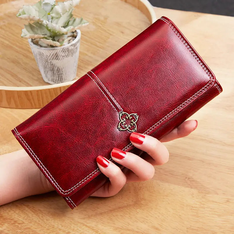 Women's Leather Wallet Woman Luxury Long Wallets Fashion Women Purses Money Bags 2023 Handbags Womens Purse Cards Holder