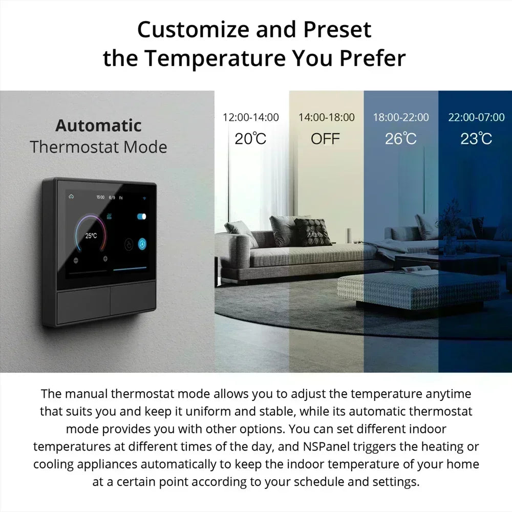 Ns Panel Sonoff Nspanel Smart Home Scene Switch Nspanel Sonoff Smart Panel Thermostat Temperature Controller Ewelink Panel Alexa