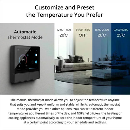 Ns Panel Sonoff Nspanel Smart Home Scene Switch Nspanel Sonoff Smart Panel Thermostat Temperature Controller Ewelink Panel Alexa