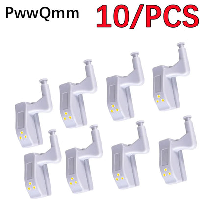 PwwQmm LED Inner Hinge Lamp Under Cabinet Lights Universal Wardrobe Cupboard Sensor Lights for Bedroom Kitchen Closet Night Lamp