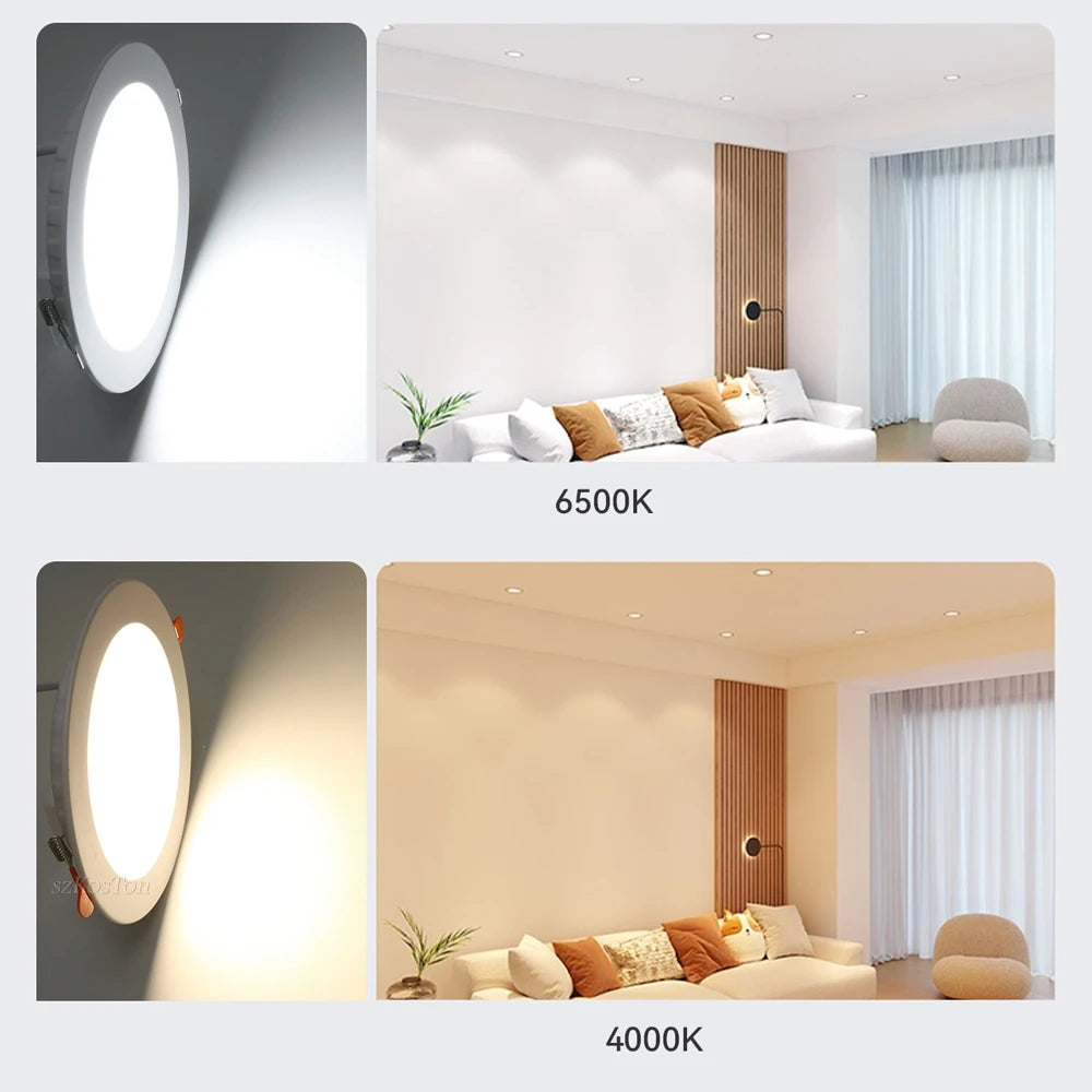 LED Downlight Recessed Ceiling Lamp 5W 7W 9W 12W 20W AC220V Cold White LED Spotlight for Living Room Corridor Bathroom Kitchen