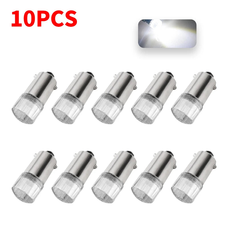 10PCS Ba9s Signal Lamp Led T4W 3030 Chip For Car Roof lights Mirror lights License Plate Lights 6000K White ba9s Led 12V