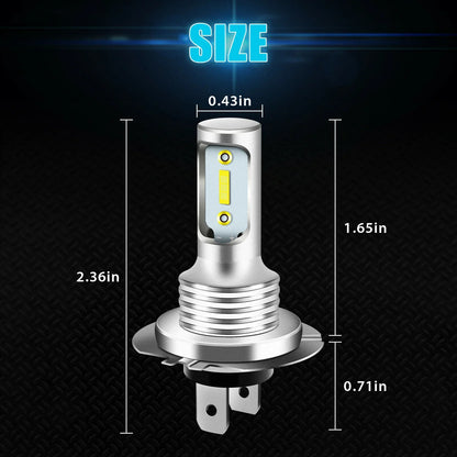 4 PCS H7 LED Headlight Bulbs High Low Beam 6000K Super White Lights Car Fog Lights Auto DRL H4 H8 H8 H11 Cob Chips 12V 24V 80W