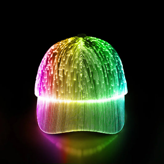 Multi Function LED Fiber Optic Cap,Neon,Nightclub,Grand Event,Concert,Shining Hat,Festival Party Supplies,LED Seven Color Hat