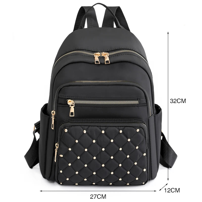 Fashion Bagpack Women High Quality Nylon Backpacks Female Big Travel Back Pack Large School Bags for Teenage Girls Shoulder Bag