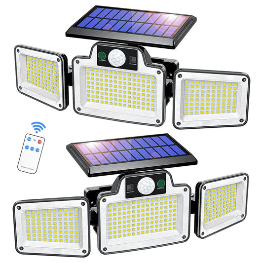 LED Solar Light Outdoor Solar Lamp with Motion Sensor 3 Modes LED Garden Light Waterproof Solar Power Spotlight Street Sunlight