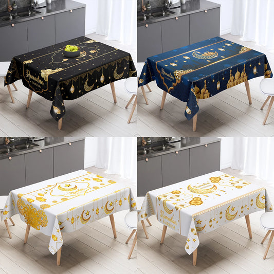 Eid Mubarak Tablecloth 2024 Ramadan Decoration for Home Islamic Muslim Party Decor Table Ramadan Party Supplies Eid Al Adha Gift