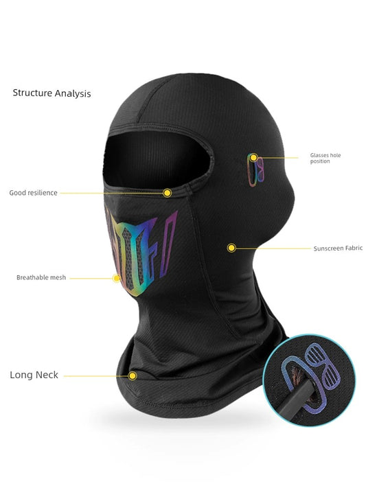 Sun-Proof Headgear Motorcycle Full Face Outdoor Cycling Mask Summer Neck Hat Scarf Ice Silk Scarf Toque