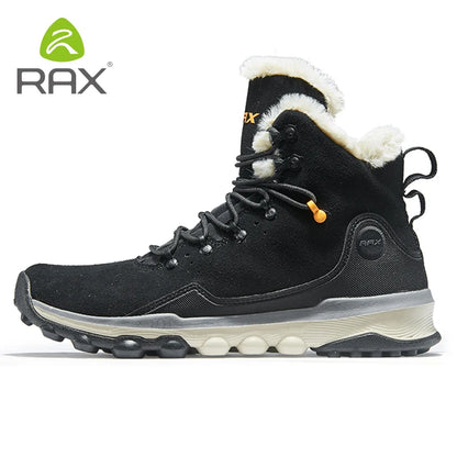 Rax-Warm Snow Boots Men Women Fleece Hiking Footwear Outdoor Sports Mountain Shoes Snowproof Walking Boots