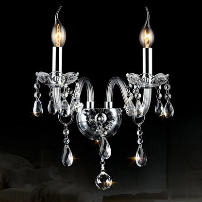 Transparent Crystal Chandeliers Multi 6/8/10 Arms Optional Lustres De Cristal Chandelier LED without Shade Wall Lamp E14 Lustre