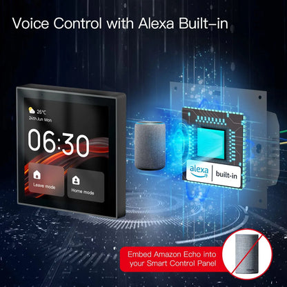 Tuya Wifi Smart Touch Screen Center Control Panel Voice Control Alexa Built-in ZigBee Gateway Built-in For Intelligent Scenes 4