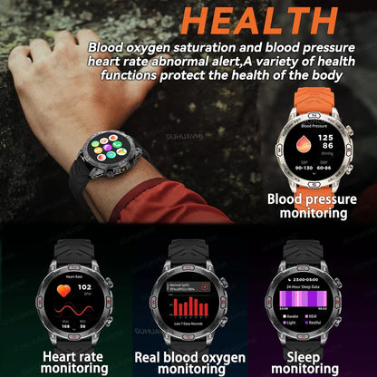 2024 New Outdoor Military GPS Truck Smart Watch Men AMOLED HD Screen Heart Rate IP68 Waterproof Sports Smartwatch For AndroidIOS