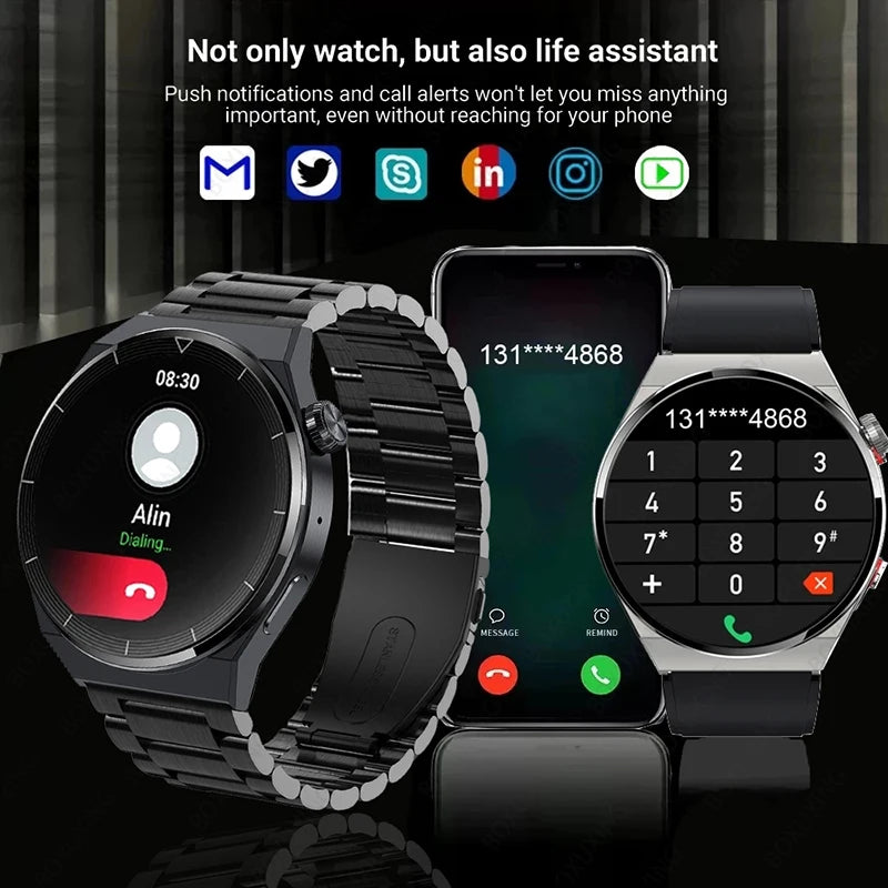 2023 Watch GT3 Pro Men's Smart Watches HD Large Screen Display Voice Calling Health Sports Fitness Tracker Waterproof Smartwatch