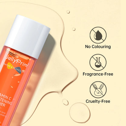 JellyPrim 100ml Vitamin C Toner - Whitening, Niacinamide Dark Spots Fading, Brightening Facial Moisturizing Skincare.