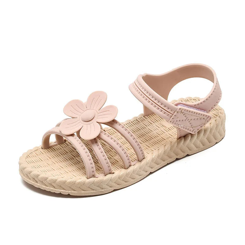 Girls' Sandals Children's Fashion Soft Sole Princess Shoes  Kids 2023 New Summer Sandals Flat School Shoes Baby Girls Shoes아이샌들