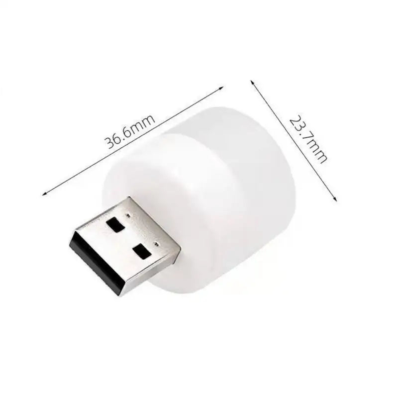 Mini USB Lamp LED Night Light USB Plug Lamp Power Bank Charging Book Lights Small Round Reading Eye Protection Lamps