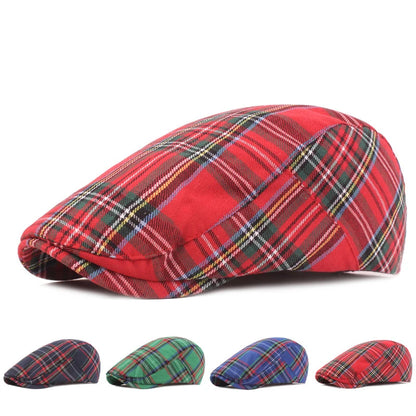 Denim Beret Caps for Women Men's Peaked Cap Vintage Unisex Jeans Berets Newsboy Hat Spring Summer Casual Adjustable Plaid Hats