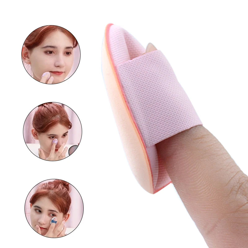 5/10 Pcs Mini Finger Puff Foundation – Small Air Cushion Powder Sponge | Face Concealer & BB Cream Cosmetic Applicator | Makeup Tools.