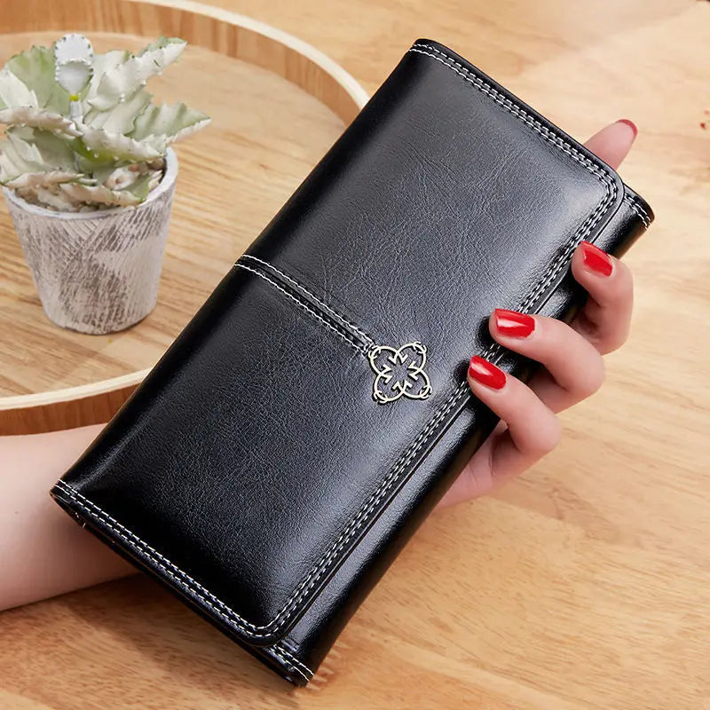 Women's Leather Wallet Woman Luxury Long Wallets Fashion Women Purses Money Bags 2023 Handbags Womens Purse Cards Holder