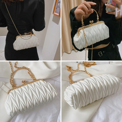 Elegant Handbags for Women 2024 Designer Luxury Wedding Party Women's Bag Trend Evening Bags Fashion Clip Bag Crossbody Bags