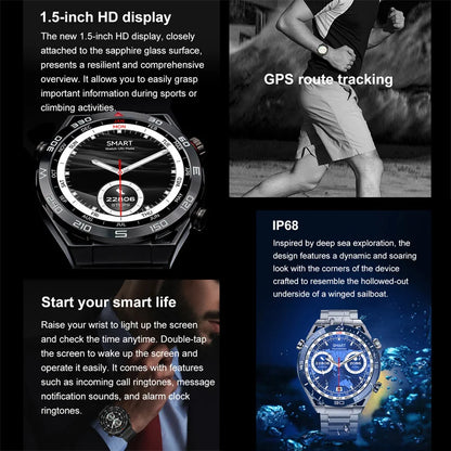 For Android IOS NFC Smart Watch Men GPS Tracker AMOLED 454*454 HD Screen Heart Rate ECG+PPG Bluetooth Call SmartWatch 2024 New