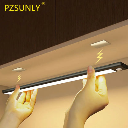 PZSUNLY LED Under Cabinet Light Motion Sensor Light Ultra-thin LED For Kitchen Cabinet Bedroom Wardrobe Lighting 20/30/40/50CM