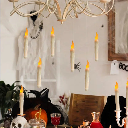 Floating LED Candle with Remote Control Witch Halloween Decoration Party Supplies Birthday Wedding 2023 Christmas Home Decor