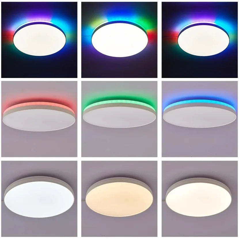 Tuya Intelligent LED Ceiling Light RGB Backlight Color Illumination with Remote Control Bluetooth APP Dimmable Home Light