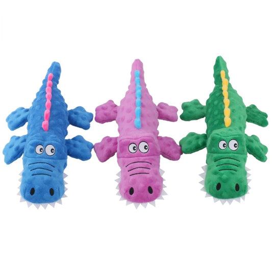 Pet plush toy sounding crocodile molars bite-resistant cute cartoon dog dog toy pet supplies