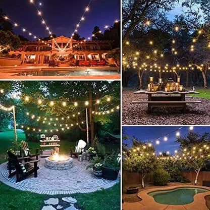 Outdoor Solar Powered Garlands G40 40LEDs Ball String Lights Waterproof Wedding Party String Lights Garden Christmas Decoration