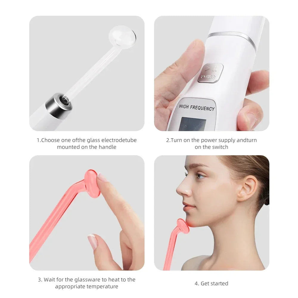 4-in-1 High Frequency Facial Machine Set.