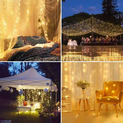 6x3M LED Curtain Icicle String Lights Christmas Fairy Lights garland Outdoor Home For Wedding/Party/Garden Decoration 3M