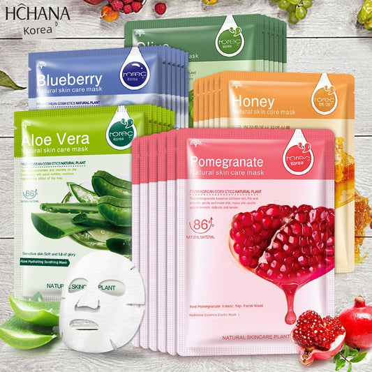 Hchana Blueberry Aloe Plant Facial Mask - Moisturizing & Soothing