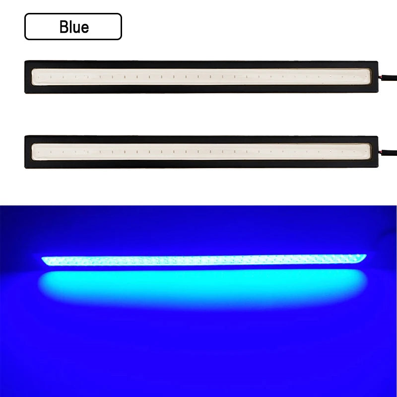 1 PCS Super Bright 17CM LED COB Fog Bulb Car DRL LED Strip Daytime Running Light bar 12V 6500K Auto Interior Styling Lamp