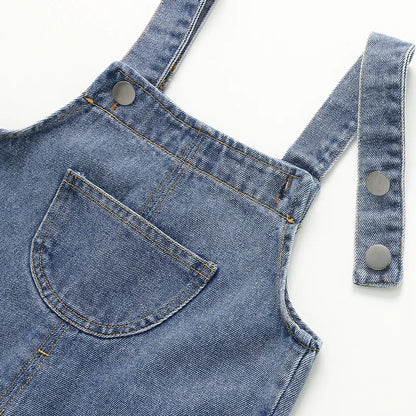 MILANCEL New Arrival Children Clothes Baby Girls Boys Overalls Solid Brief Style Toddler Denim Overol Jumpsuits