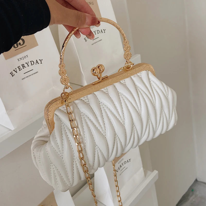 Elegant Handbags for Women 2024 Designer Luxury Wedding Party Women's Bag Trend Evening Bags Fashion Clip Bag Crossbody Bags