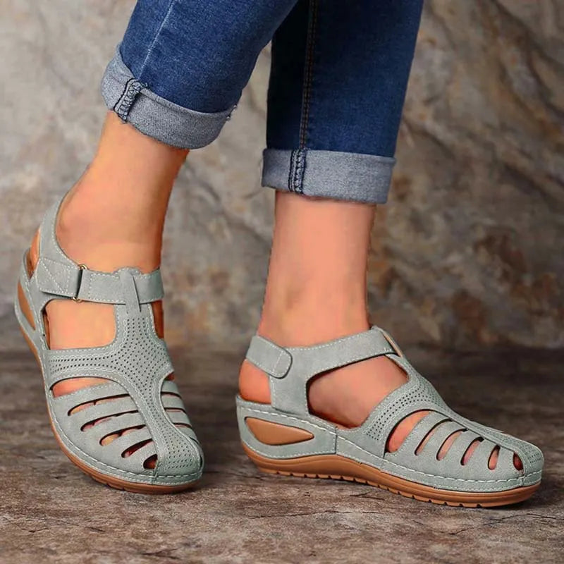 Summer Shoes Sandals Women Elegant Sandals Ladies Retro Women Shoe Wedge Walking Shoes Comfortable Female Sandal Women Footwear