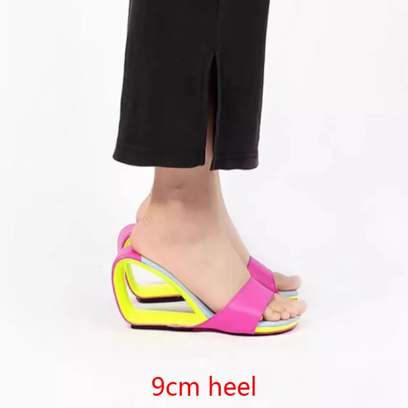 Phoentin High wedge Heels  Modern Slippers Open Toe Women Summer 2023 new Ladies Outside Footwear elegant Sandals size 41 FT2533