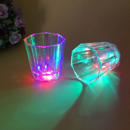 12pcs Light Up LED Cups Automatic Flashing Drinking Cup Color Changing Beer Whisky Mugs Shot Glasses Bar Club Party Supplies