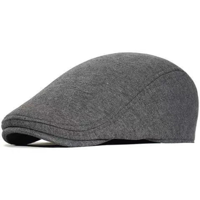 2023 Men berets Fashion Beret Cotton Solid Color Soft Top Casual Beanie Retro Literary Forward Cap Peak Cap Driver Women Hat