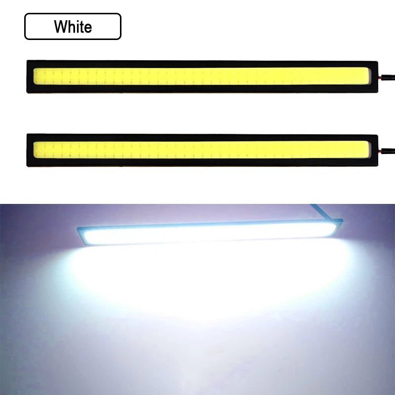 1 PCS Super Bright 17CM LED COB Fog Bulb Car DRL LED Strip Daytime Running Light bar 12V 6500K Auto Interior Styling Lamp