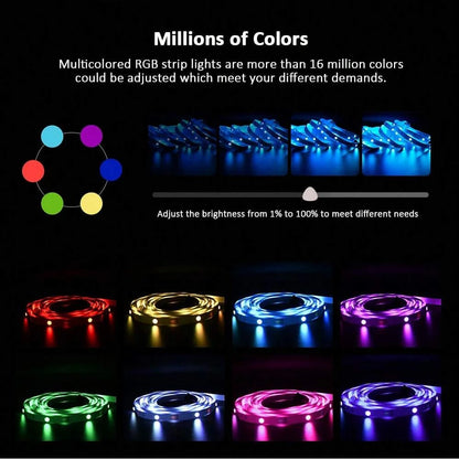 LED Strip Light RGB 1-30M 5050 15/LED USB Bluetooh Flexible Lamp Tape With Remote Control For TV Backlight Home Party Decoration